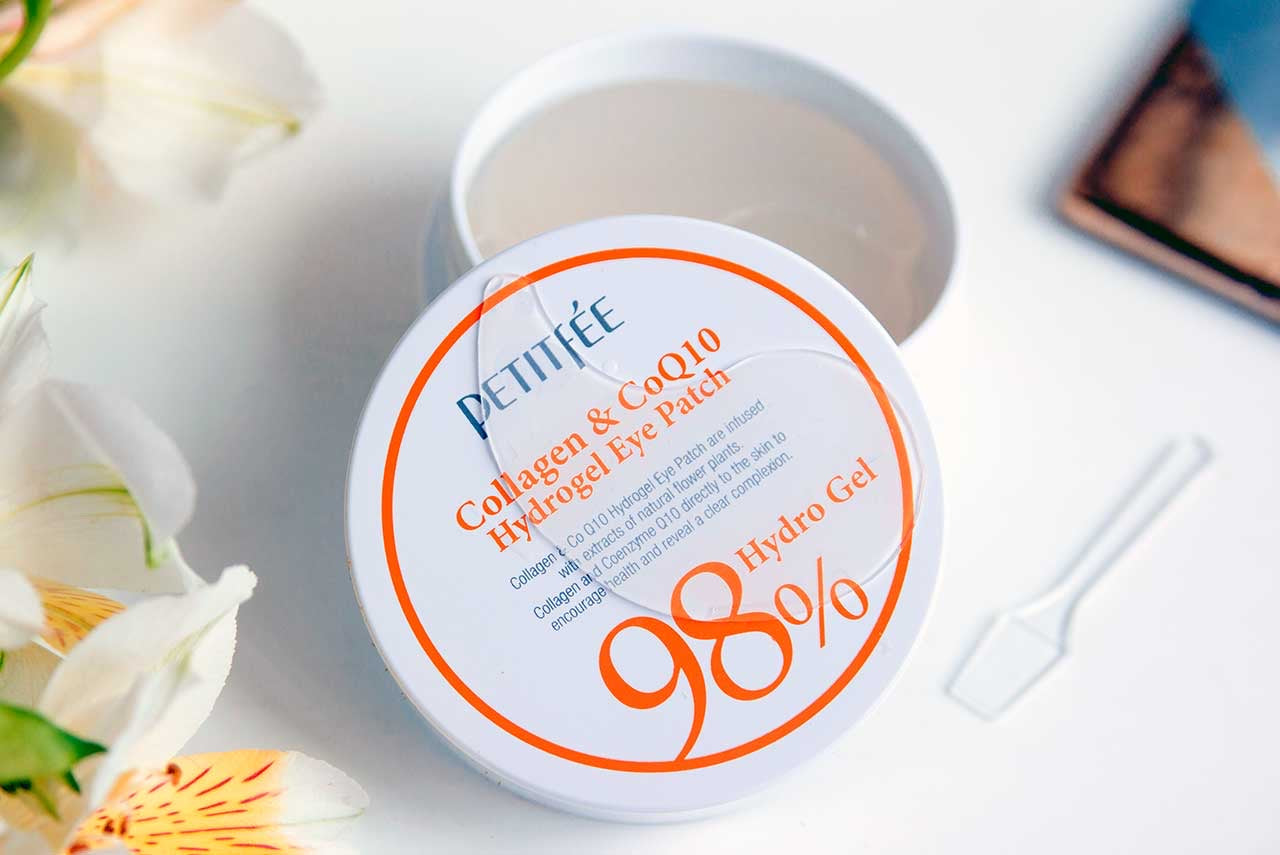 Hydrogel eye patches with collagen and coenzyme Petitfee Collagen Q10 Hydrogel Eye Patch - Koreancare