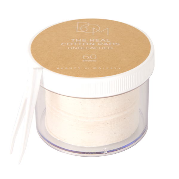 Тампони 100% натурален памук – 60 бр. Beauty of Majesty The Real Cotton Pads Unbleached 60бр