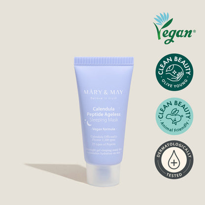 Mary &amp; May Calendula Peptide Ageless Sleeping Mask in its box