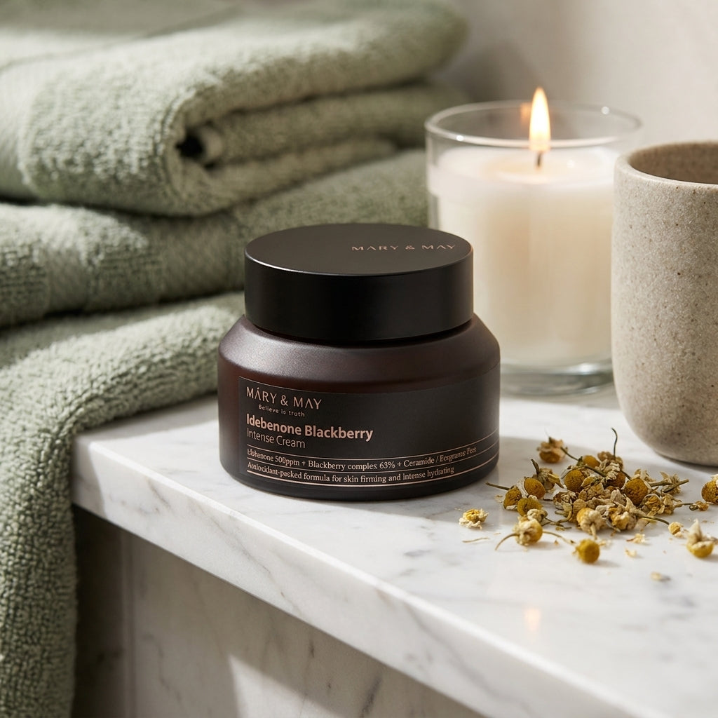 Face cream with blackberries and idebenone Mary&amp;May Idebenone Blackberry Intense cream