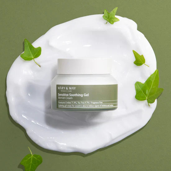 Успокояващ гел крем за лице с хутиния и чаено дърво Sensitive Soothing Gel Blemish Cream