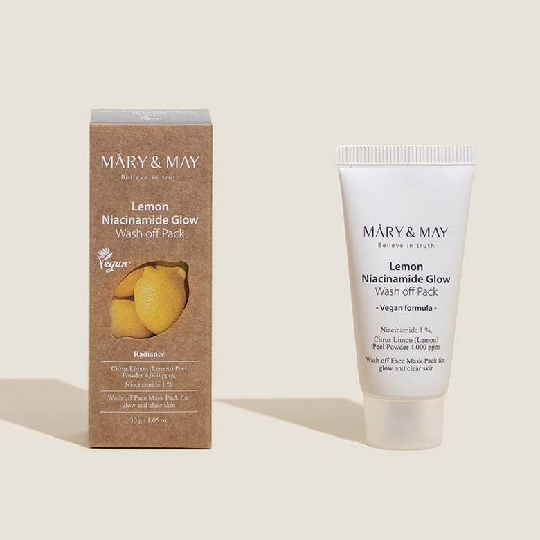 Mary&amp;May Lemon Niacinamide Glow Wash off Pack 30g - Koreancare