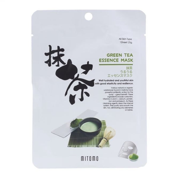 Озаряваща маска с матча Mitomo Green Tea Essence Mask Избелваща Матча 25g