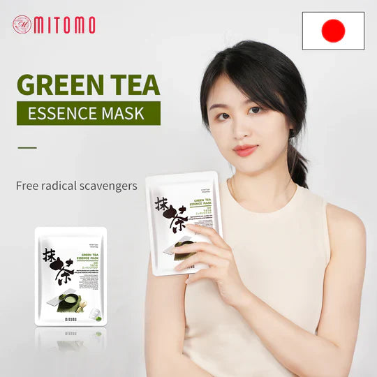 Mitomo Избелваща маска за лице с екстракт от Матча (зелен чай)