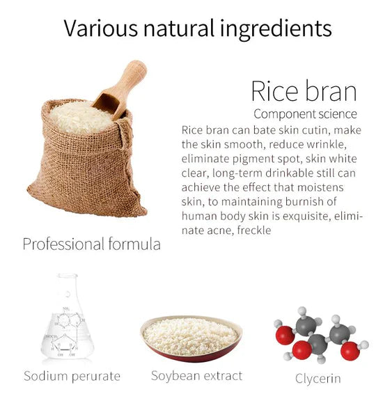 Nourishing facial mask with rice extract