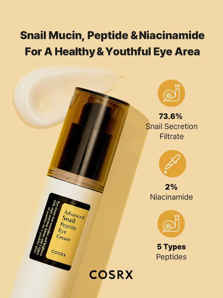 Околоочен крем с охлювен муцин и пептиди Cosrx Advanced Snail Peptide Eye Cream
