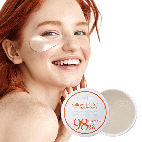 Hydrogel eye patches with collagen and coenzyme Petitfee Collagen Q10 Hydrogel Eye Patch - Koreancare