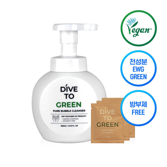 Почистваща пяна за лице DIVE TO GREEN Pure Bubble Cleanser 3х3.2g