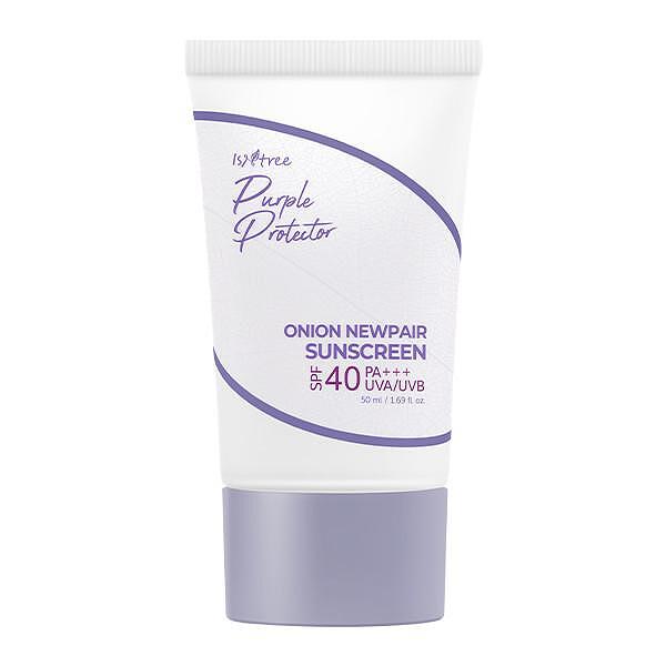 Слънцезащитен крем за лице с екстракт от лук Isntree Purple Protector Onion Newpair Sunscreen SPF 40 PA+++ UVA/UVB 50ml